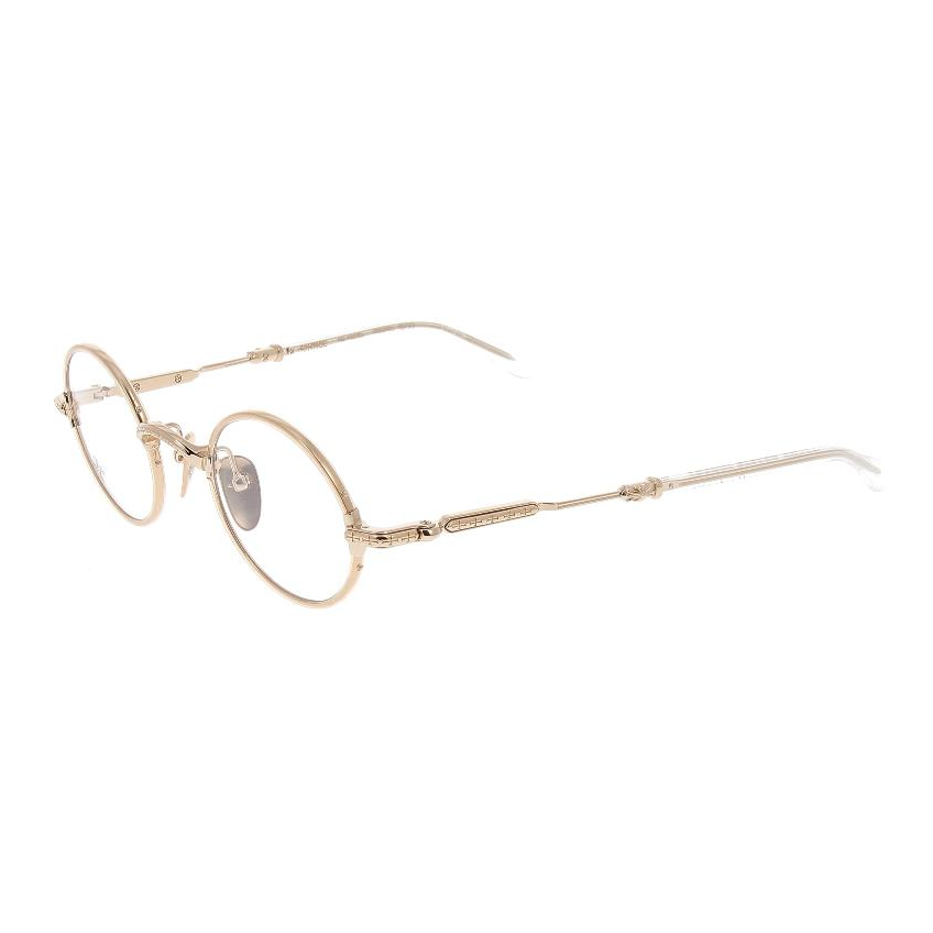 Chrome Hearts Gold Round Optical Frame Unisex with Logo Temples. EDITHFCRYS 圖 2