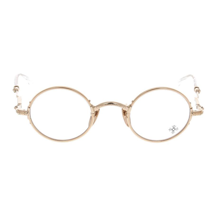 Chrome Hearts Gold Round Optical Frame Unisex with Logo Temples. EDITHFCRYS 圖 3