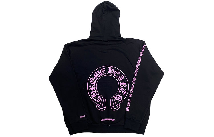Chrome Hearts Graphic Oversized Hoodie Unisex Black CH-124