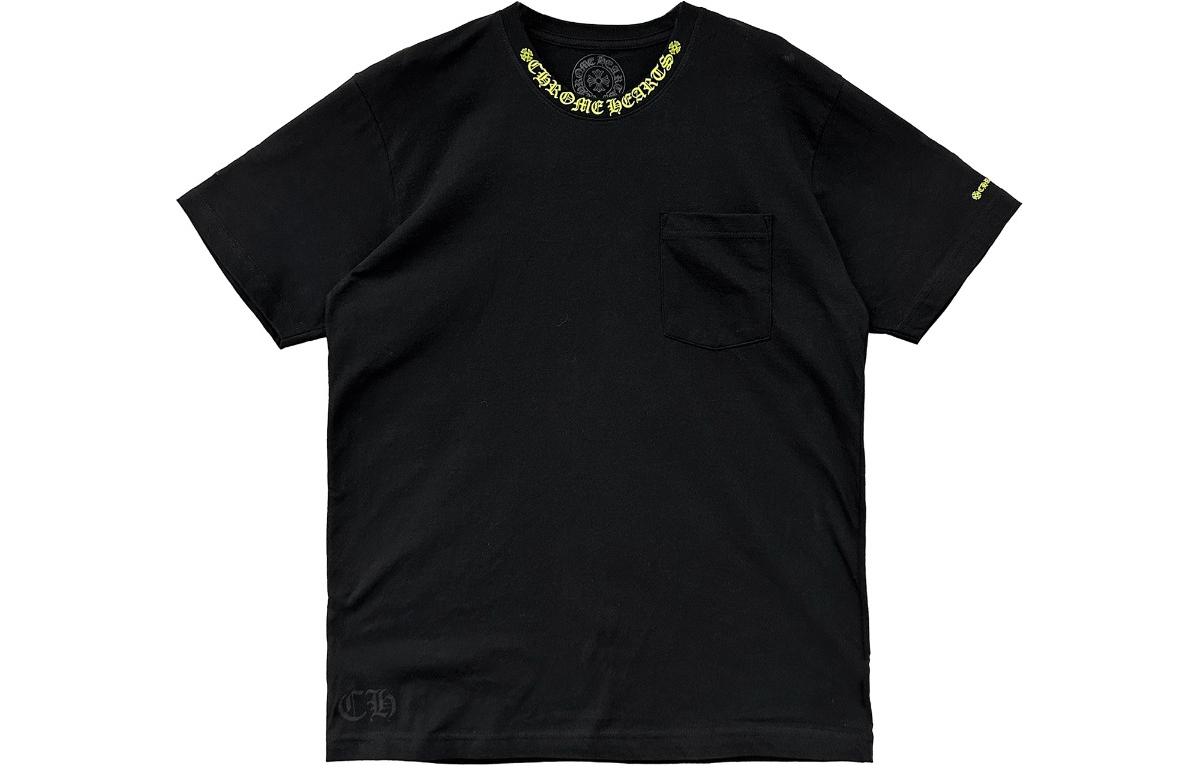 Order Chrome Hearts Kaos Hitam Lengan Pendek Crew Neck dengan Desain Grafis. CH-3155121