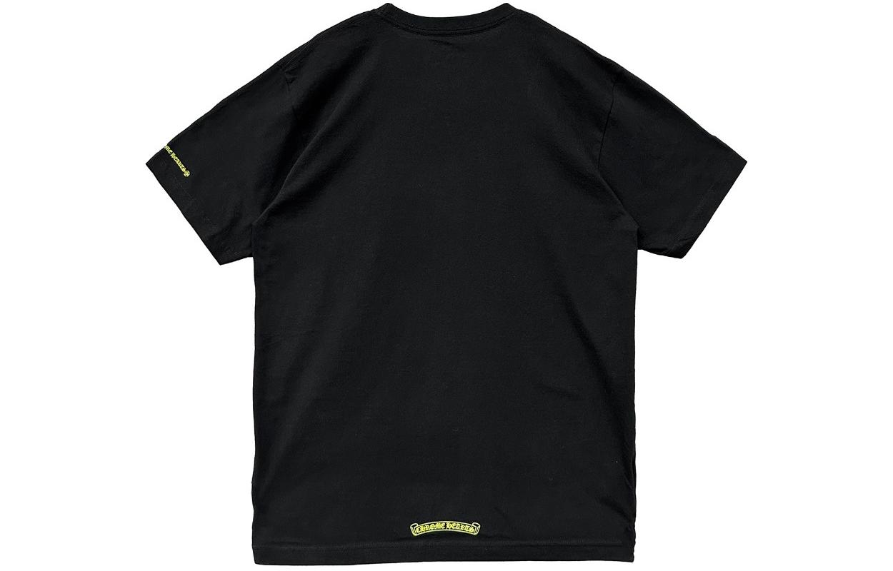 Lookbook Chrome Hearts Kaos Hitam Lengan Pendek Crew Neck dengan Desain Grafis. CH-3155121