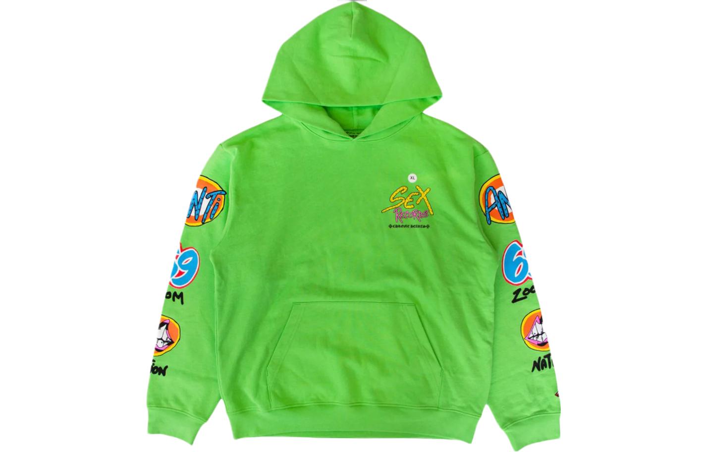 Chrome Hearts Graphic Print Hoodie Men’s Orange 7010695-Citrus