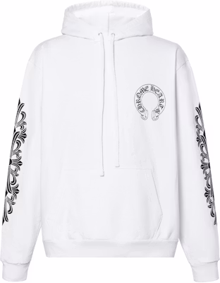 Chrome Hearts Graphic Print Hoodie Unisex White CH-333 Buy Chrome Hearts Graphic Print Hoodie Unisex White CH-333