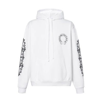 Chrome Hearts Graphic Print Hoodie Unisex White CH-333