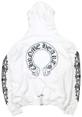 Chrome Hearts Graphic Print Hoodie Unisex White CH-333 Order Chrome Hearts Graphic Print Hoodie Unisex White CH-333