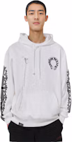 Shop Chrome Hearts Graphic Print Hoodie Unisex White CH-333