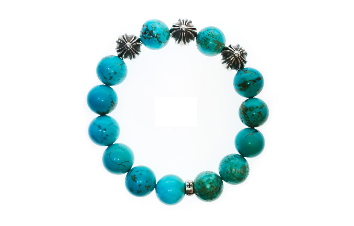 Order 크롬하츠 그린 비즈 팔찌 - 유니섹스 커플 디자인. 12mm