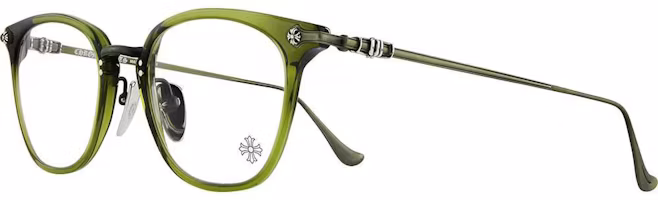 Order Chrome Hearts 綠色不規則光學眼鏡 男女款 標誌鏡腿款式 SHAGASS-DOLV/BDOLV