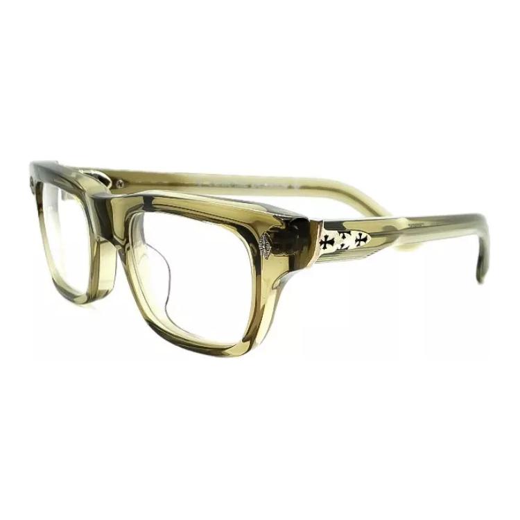Order Chrome Hearts Green Square Optical Frames with Logo on Temples. Crypdic-army