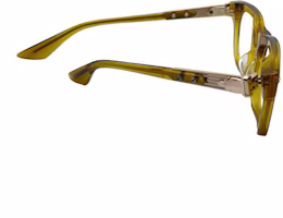 Shop Chrome Hearts 男款綠框光學眼鏡附有品牌標誌細節。 32320505123YE51466ND