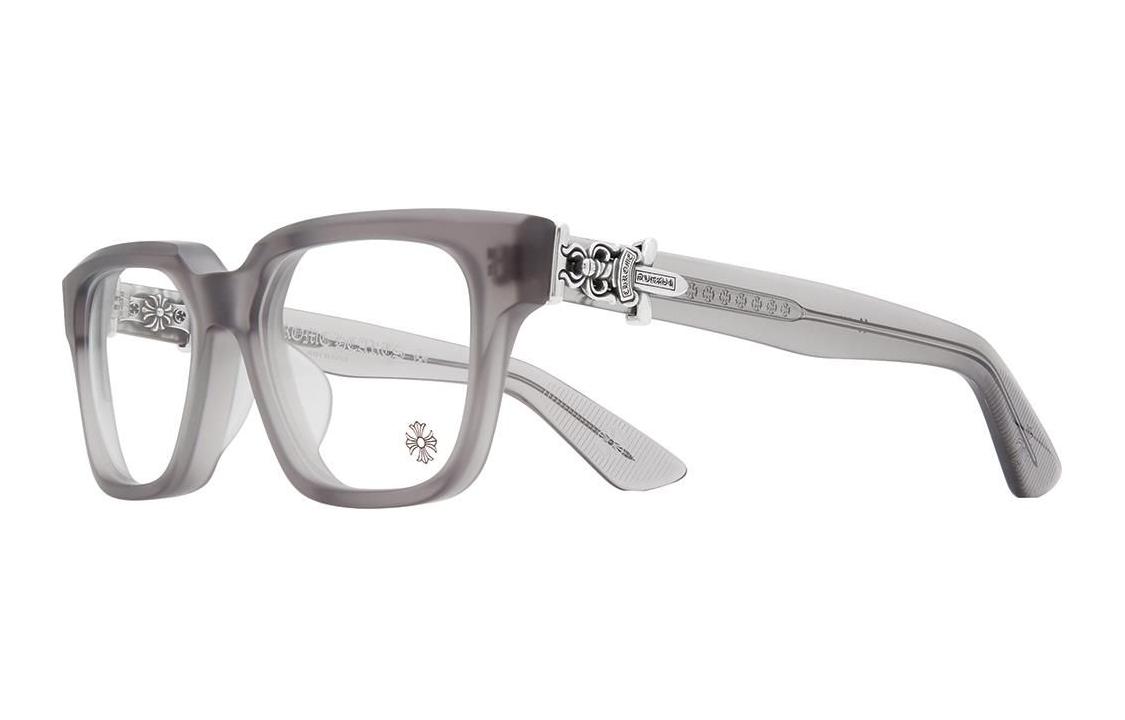 Chrome Hearts Grey Square Optical Frame Silver Logo Unisex Couples Glasses VAGILLIONAIRE 圖 3