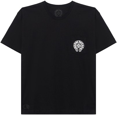 クロムハーツ 杭州限定 ホースシュープリント Tシャツ ユニセックス ブラック CH-189 Buy クロムハーツ 杭州限定 ホースシュープリント Tシャツ ユニセックス ブラック CH-189