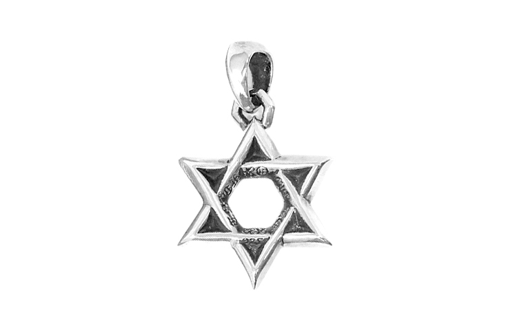 Chrome Hearts Hexagram Small 925 Silver Pendant Unisex Couples Silver CH-DZ-070