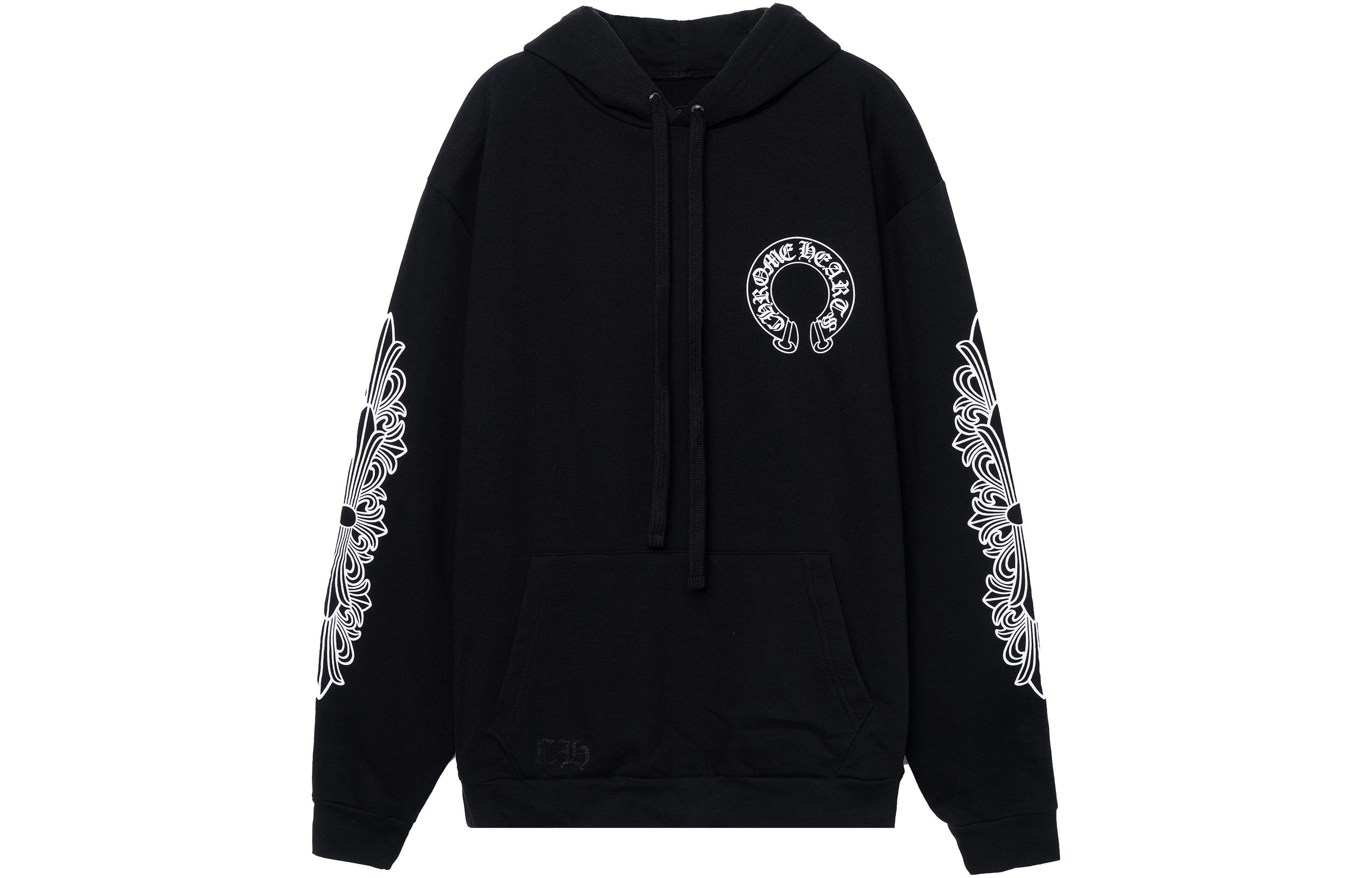 Chrome Hearts Horseshoe Cross Fleece Sweatshirt Unisex Black CH-075