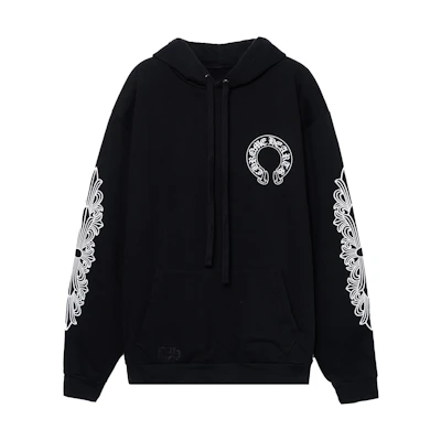 Chrome Hearts Horseshoe Cross Fleece Sweatshirt Unisex Black CH-075