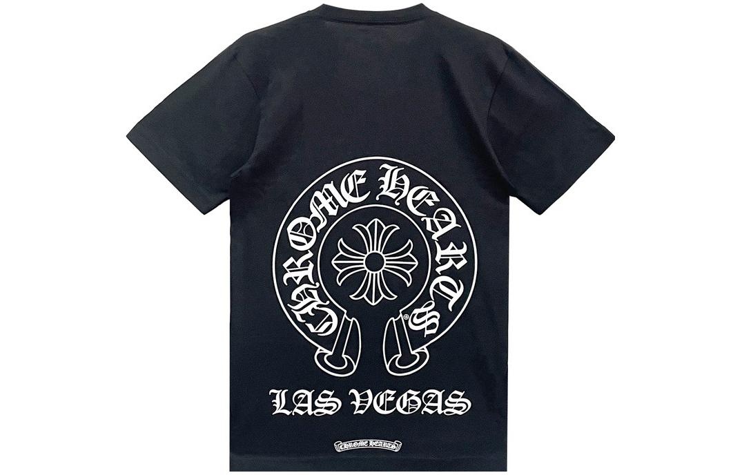 Lookbook Chrome Hearts Horseshoe Logo Crewneck Short Sleeve T-Shirt Unisex Black CH-451