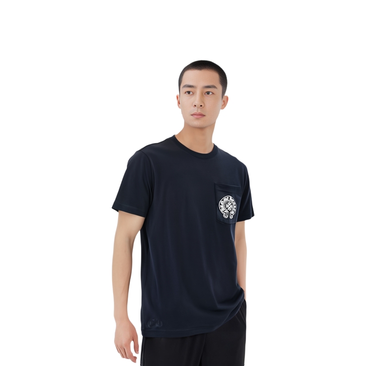 Purchase Chrome Hearts Horseshoe Logo Crewneck Short Sleeve T-Shirt Unisex Black CH-451