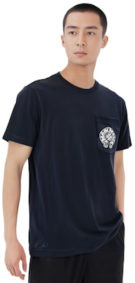 Chrome Hearts Horseshoe Logo Crewneck Short Sleeve T-Shirt Unisex Black CH-451 Purchase Chrome Hearts Horseshoe Logo Crewneck Short Sleeve T-Shirt Unisex Black CH-451