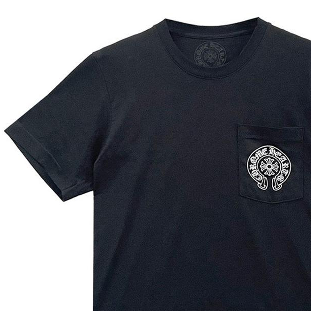 Details for Chrome Hearts Horseshoe Logo Crewneck Short Sleeve T-Shirt Unisex Black CH-451