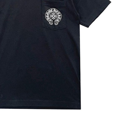 Chrome Hearts Horseshoe Logo Crewneck Short Sleeve T-Shirt Unisex Black CH-451 Sizing Chrome Hearts Horseshoe Logo Crewneck Short Sleeve T-Shirt Unisex Black CH-451