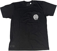 Chrome Hearts Horseshoe Logo Unisex Black Crewneck T-Shirt. 408129111-1XL122-BLK Chrome Hearts Horseshoe Logo Unisex Black Crewneck T-Shirt. 408129111-1XL122-BLK