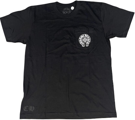 Chrome Hearts Horseshoe Logo Unisex Black Crewneck T-Shirt. 408129111-1XL122-BLK Buy Chrome Hearts Horseshoe Logo Unisex Black Crewneck T-Shirt. 408129111-1XL122-BLK
