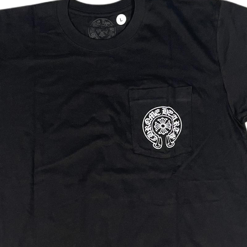Shop Chrome Hearts Horseshoe Logo Unisex Black Crewneck T-Shirt. 408129111-1XL122-BLK