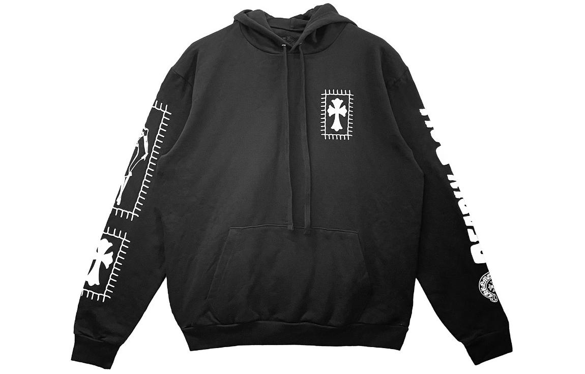Chrome Hearts Horseshoe Print Pullover Hoodie Black () CH-083611
