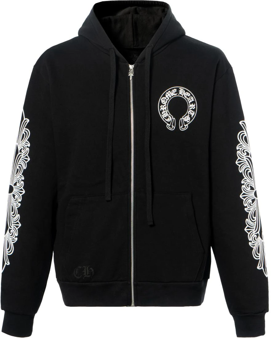 chrome-hearts-horseshoe-scroll-cross-thick-fleece-zip-hoodie-unisex-black-ch-070
