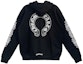 Purchase クロムハーツ ホースシュー スクロール クロス 厚手 フリース ジップ フーディー ユニセックス ブラック CH-070