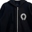 Details for クロムハーツ ホースシュー スクロール クロス 厚手 フリース ジップ フーディー ユニセックス ブラック CH-070
