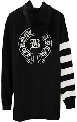 Chrome Hearts 馬蹄條紋刺繡黑色男女款衛衣 CH-592 Buy Chrome Hearts 馬蹄條紋刺繡黑色男女款衛衣 CH-592