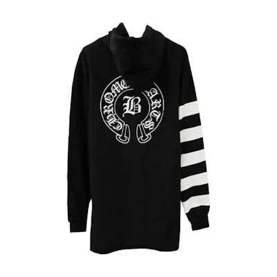 Chrome Hearts Horseshoe Striped Embroidered Sweatshirt Unisex Black CH-592