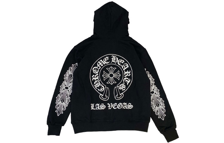 Chrome Hearts Horseshoe Zip-Up Hoodie Unisex Black CH-588