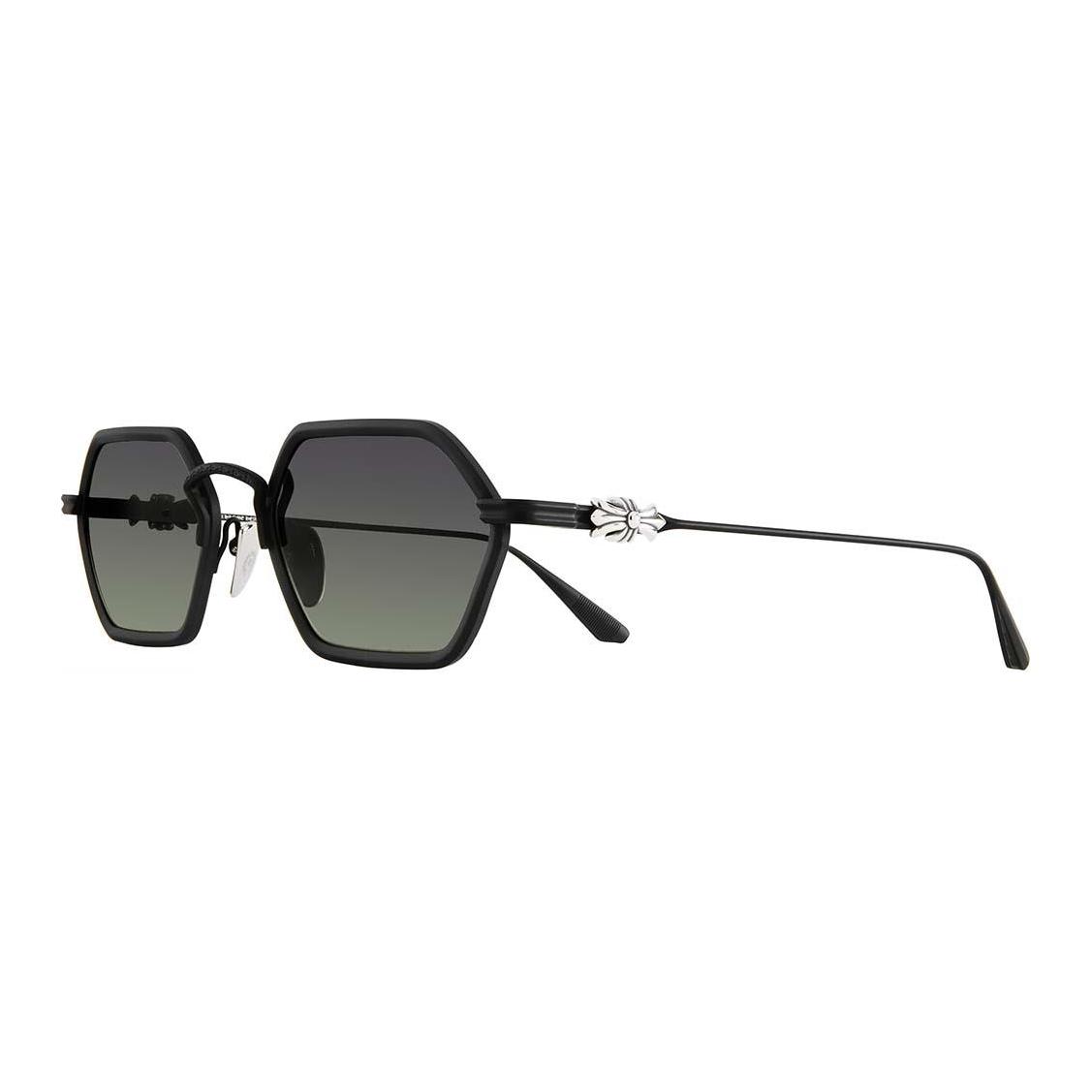 Chrome Hearts Irregular Frame Sunglasses - Unisex Black Couple Style. DATASS MBK