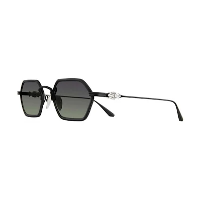 Chrome Hearts Irregular Frame Sunglasses - Unisex Black Couple Style. DATASS MBK