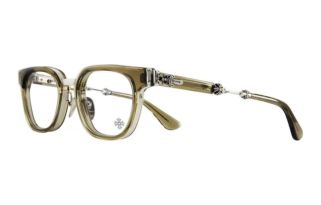 Chrome Hearts Irregular Optical Frame Military Green - Unisex Couples Glasses. DUCK BUTTER-Shiny Silver