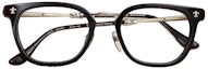 Shop Chrome Hearts 异形光学眼镜棕色男女款带Logo镜腿 Strapadictome-clb-mgp