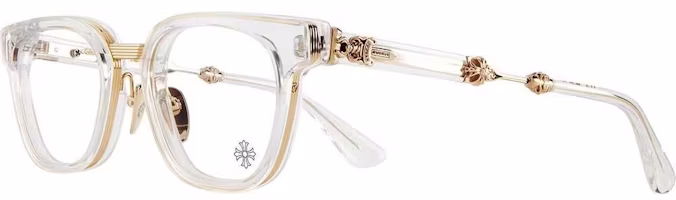 Chrome Hearts Irregular Optical Glasses Frame White - Unisex Couples Style. DUCK BUTTER-Gold Plated Chrome Hearts Irregular Optical Glasses Frame White - Unisex Couples Style. DUCK BUTTER-Gold Plated