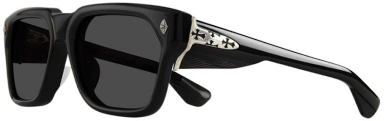 Chrome Hearts 男士黑色不規則造型太陽眼鏡 - 標誌性鏡腳設計 SNIFFERBK Order Chrome Hearts 男士黑色不規則造型太陽眼鏡 - 標誌性鏡腳設計 SNIFFERBK