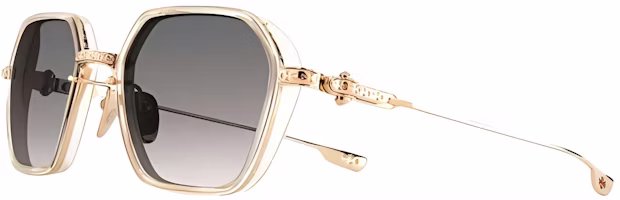 Chrome Hearts Irregular Shaped Gold Sunglasses Unisex Couple Style. DANGERZONE-CRYS-GP Chrome Hearts Irregular Shaped Gold Sunglasses Unisex Couple Style. DANGERZONE-CRYS-GP