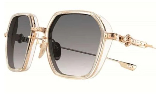 Cermin Mata Emas Chrome Hearts Bentuk Unik Unisex Gaya Pasangan. DANGERZONE-CRYS-GP Shop Cermin Mata Emas Chrome Hearts Bentuk Unik Unisex Gaya Pasangan. DANGERZONE-CRYS-GP