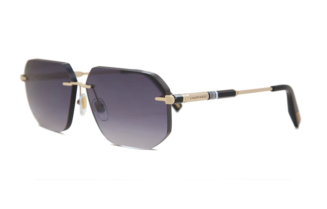 Order Gafas Chrome Hearts Doradas Irregulares con Logo Espejado para Hombre STINGERmbkgp