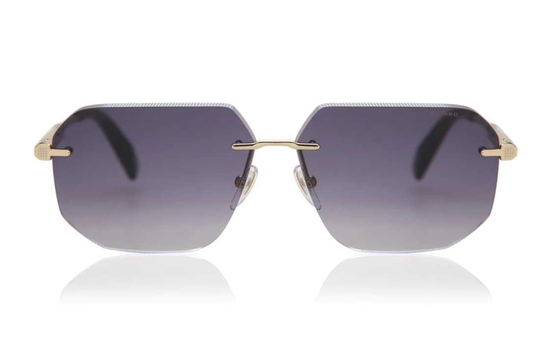 Lookbook Gafas Chrome Hearts Doradas Irregulares con Logo Espejado para Hombre STINGERmbkgp