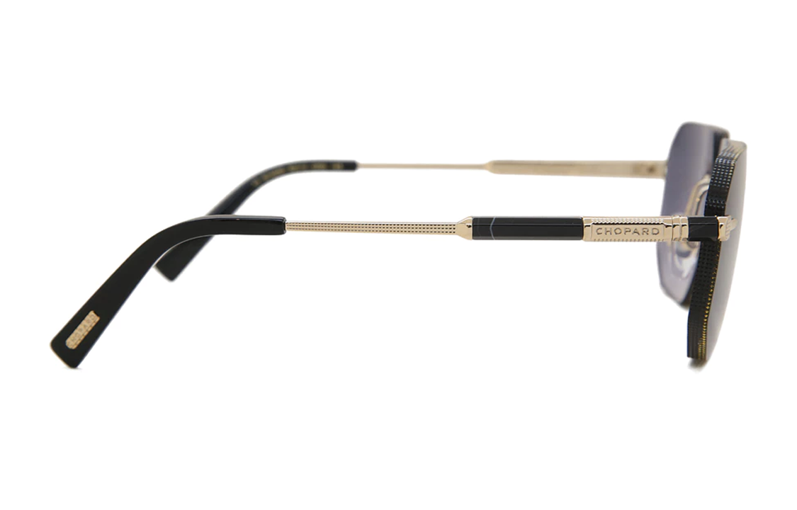 Shop Gafas Chrome Hearts Doradas Irregulares con Logo Espejado para Hombre STINGERmbkgp