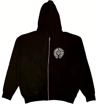Chrome Hearts 洛杉磯限定馬蹄印花拉鍊帽T 黑色 男女款 CH-620 Buy Chrome Hearts 洛杉磯限定馬蹄印花拉鍊帽T 黑色 男女款 CH-620