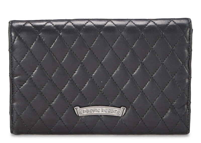 Order Dompet Kulit Kambing Chrome Hearts Logo Extra Besar Hitam