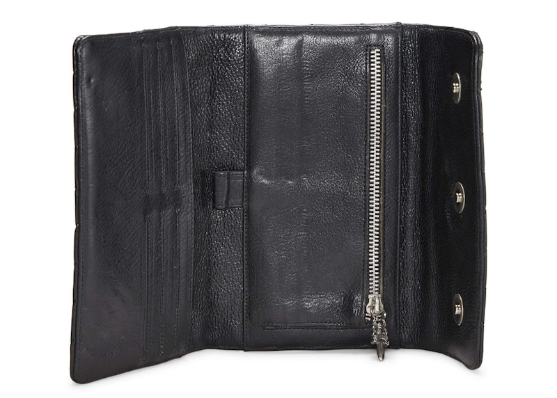 Lookbook Dompet Kulit Kambing Chrome Hearts Logo Extra Besar Hitam