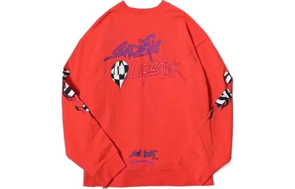 Lookbook Chrome Hearts 字母塗鴉印花橙色長袖衛衣 CH-2003-39