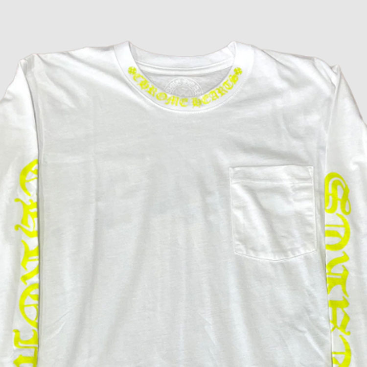 Purchase 크롬하츠 레터 프린트 화이트 긴팔 크루넥 티셔츠 캐주얼 티 CH-8870995